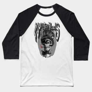 Scull with Top Hat Baseball T-Shirt